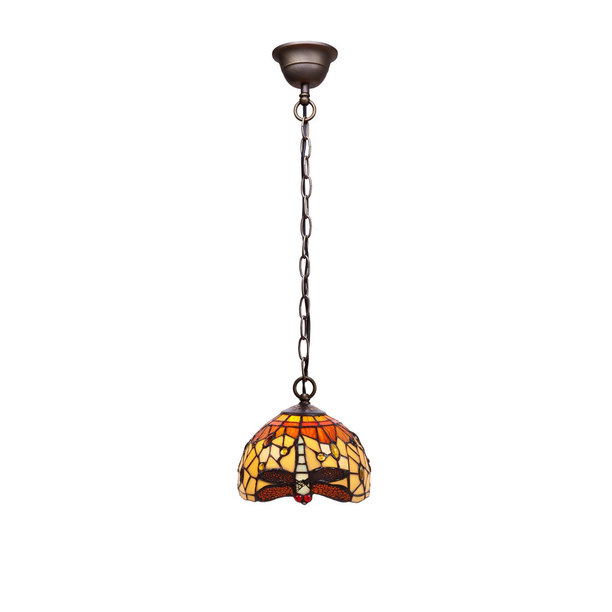 Tiffany függőlámpa 20 cm – Belle Amber, borostyán