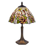 Tiffany asztali lámpa 30 cm – Compact, piros-zöld-sárga