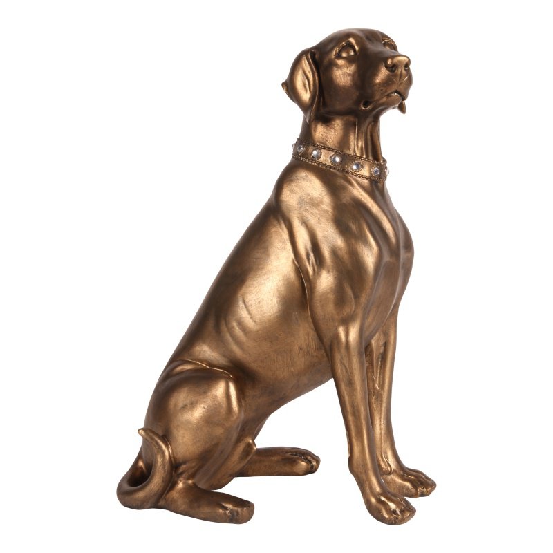 Dekor figura weimari vizsla 39 cm – barna-ezüst