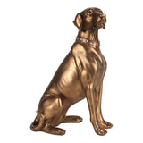 Dekor figura weimari vizsla 39 cm – barna-ezüst