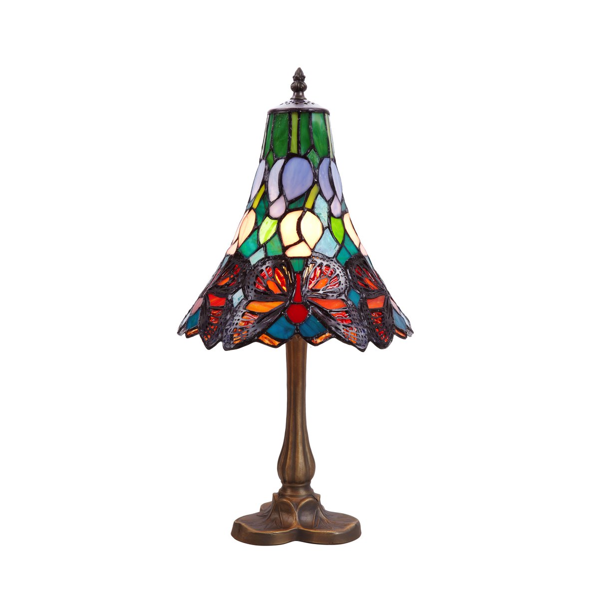 Tiffany asztali lámpa 25 cm – Butterfly, pillangó, többszínű