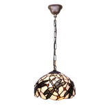 Tiffany függőlámpa 20 cm – Pedrera, fehér