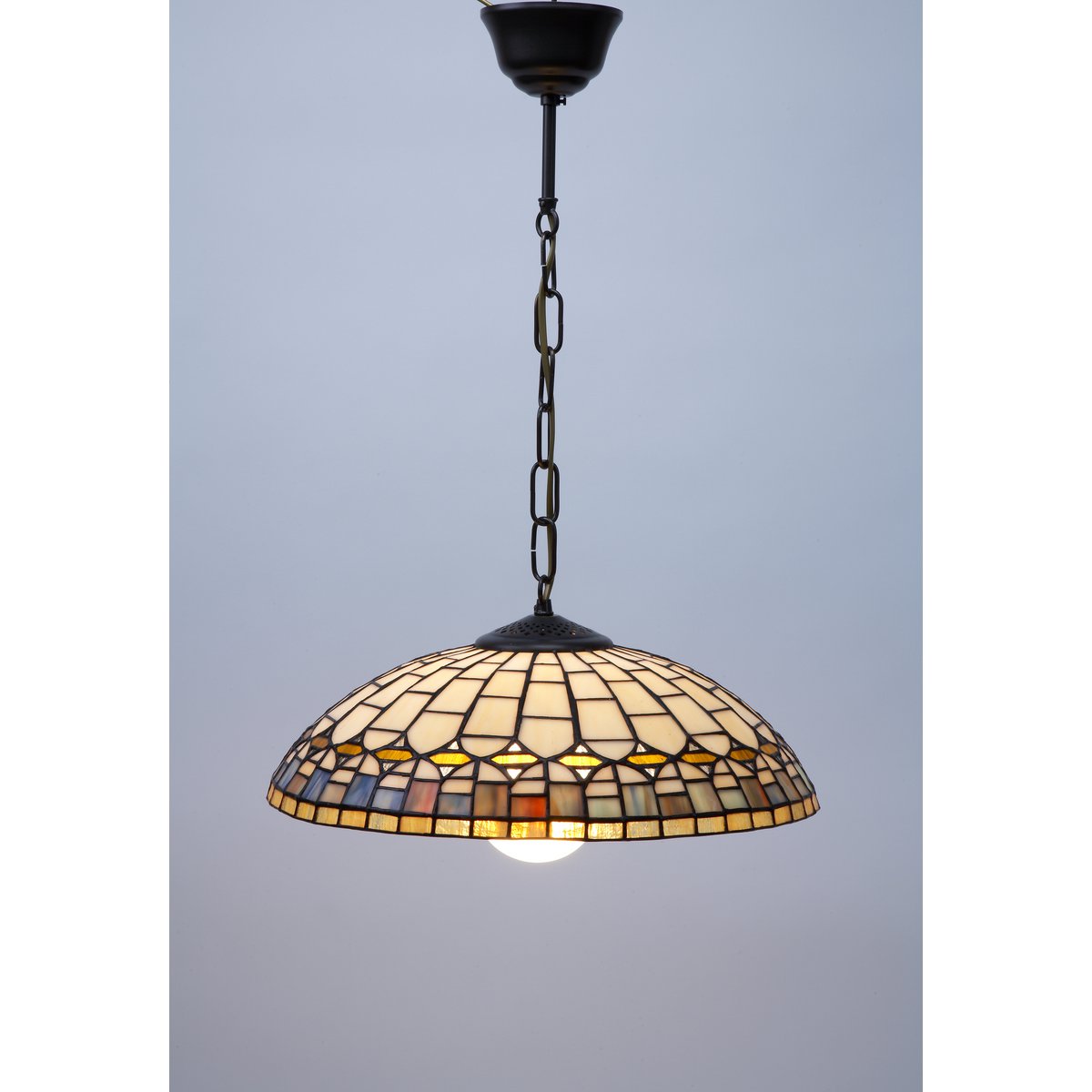 Tiffany függőlámpa 40 cm – Quarz, borostyán