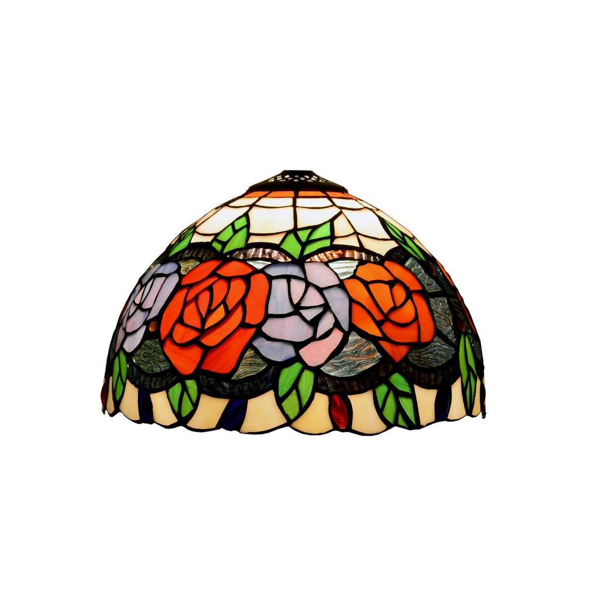 Tiffany fali lámpa 20 cm – Rosy, többszínű