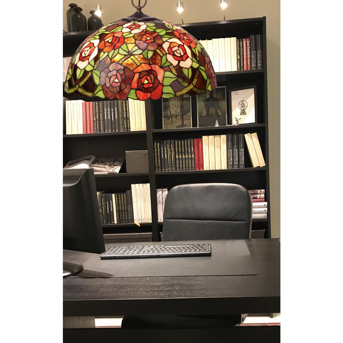Tiffany függőlámpa 45 cm – New York, többszínű