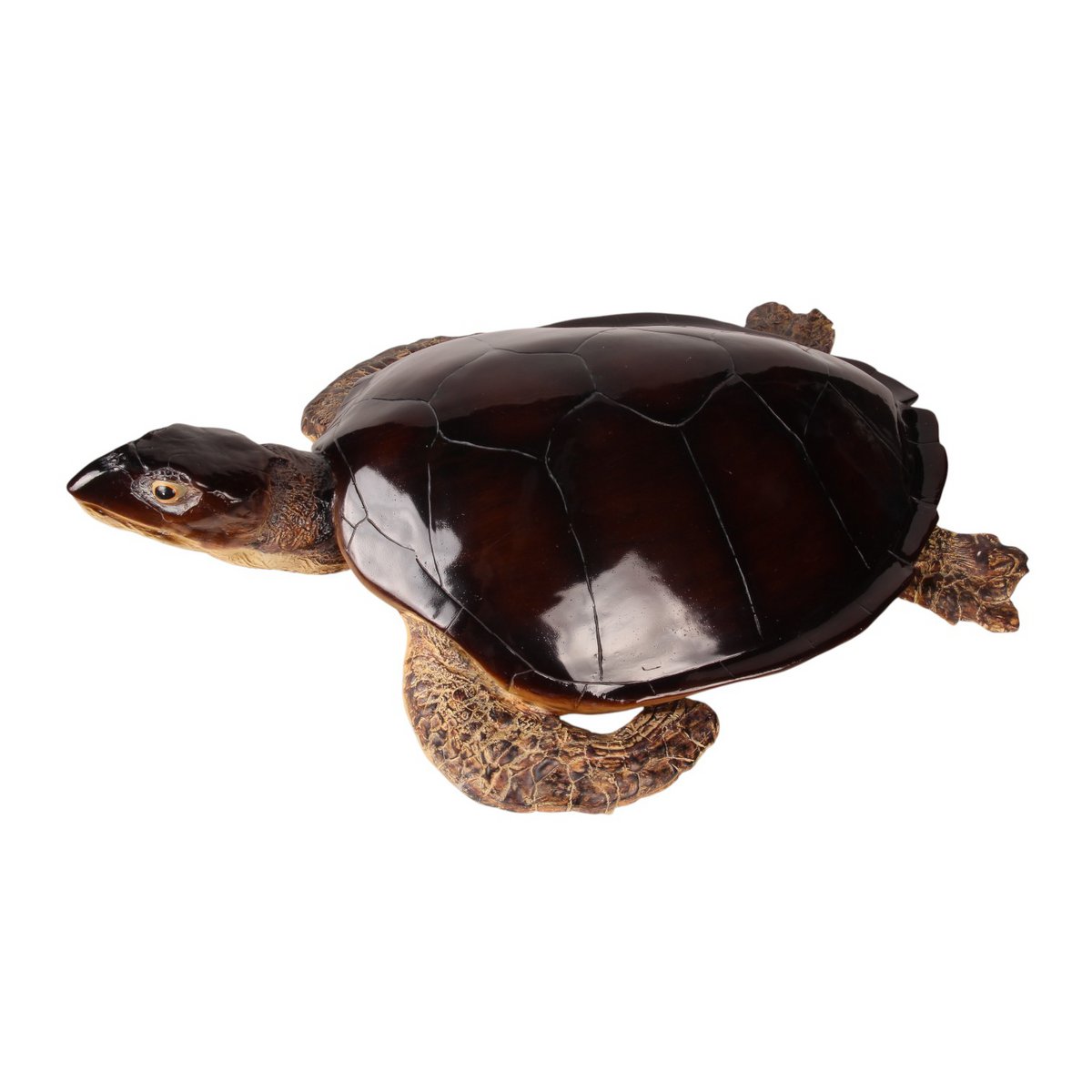 Dekor figura teknős 88 cm – barna