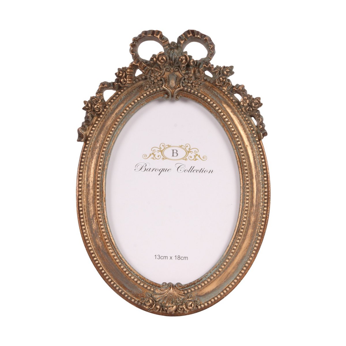 Vintage képkeret 13 × 18 cm – ovális, arany