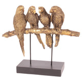 Dekor figura papagájok – arany