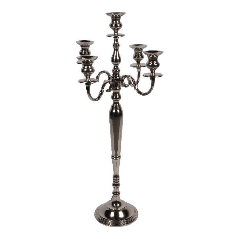 Vintage gyertyatartó 104 cm – 5 ágú, ezüst