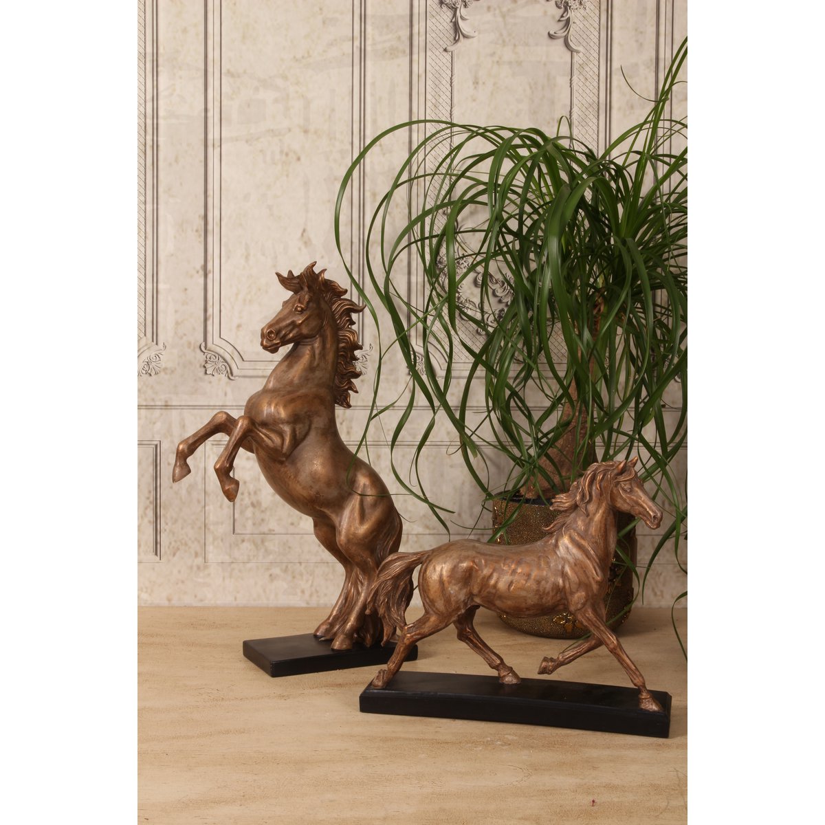 Dekor figura ló 43,5 cm – bronz