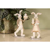 Barokk dekor figura nyúl 23 cm