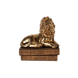 Dekor figura oroszlán könyveken 21 cm – arany