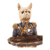 Dekor figura kutya tálcával 35 cm
