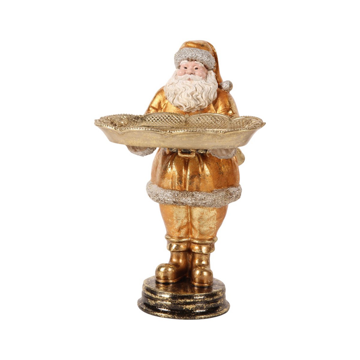 Mikulás figura tálcával 16 cm