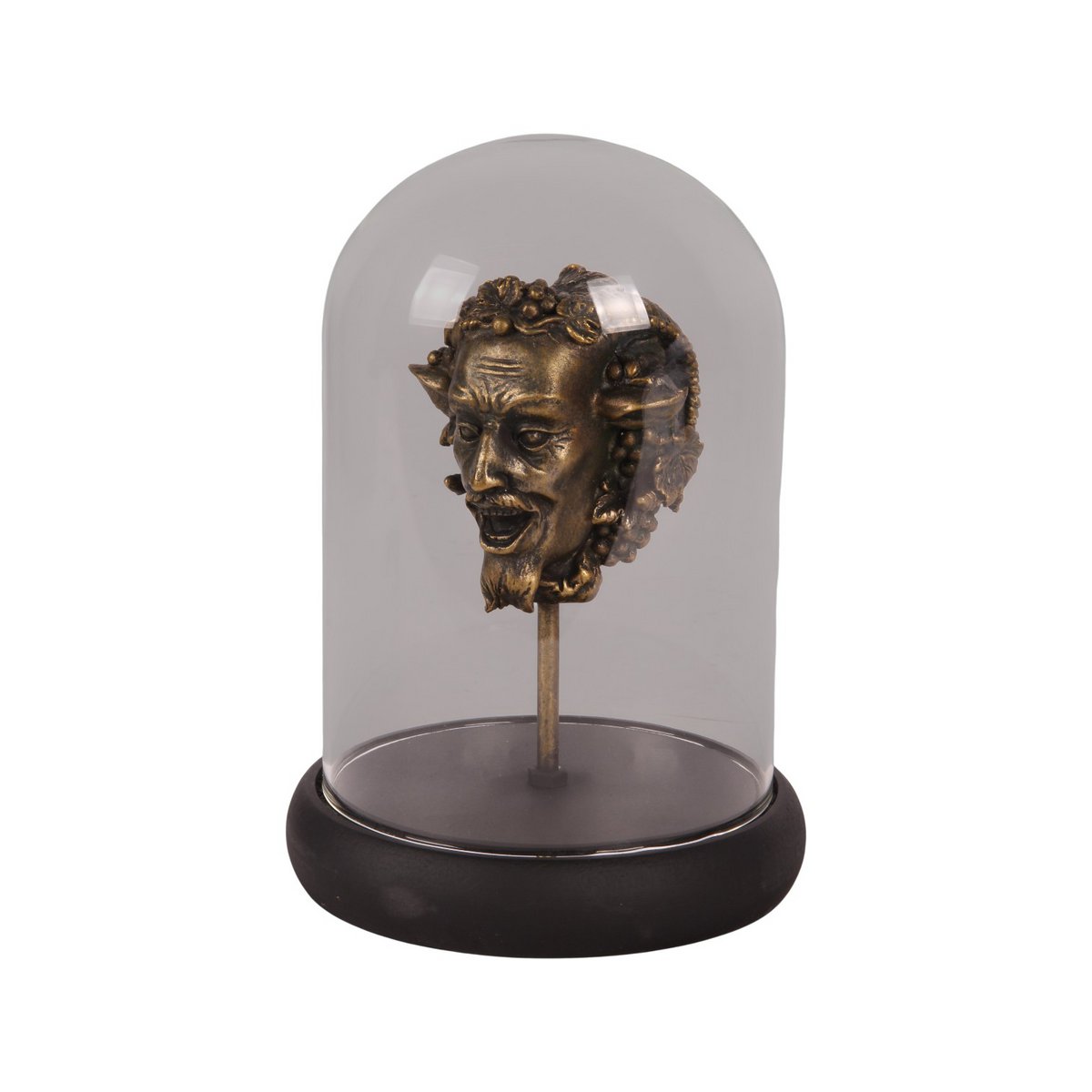 Dekor figura Bacchus figura üvegbúrával 23 cm – szürke