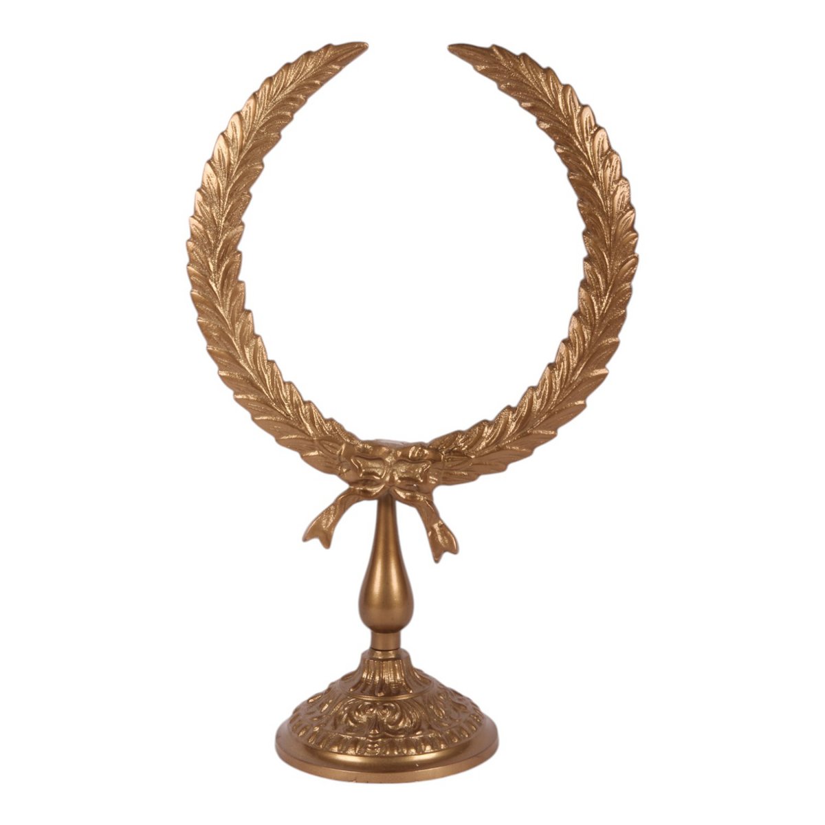 Babérkoszorú talapzaton, nagy 38 cm – arany