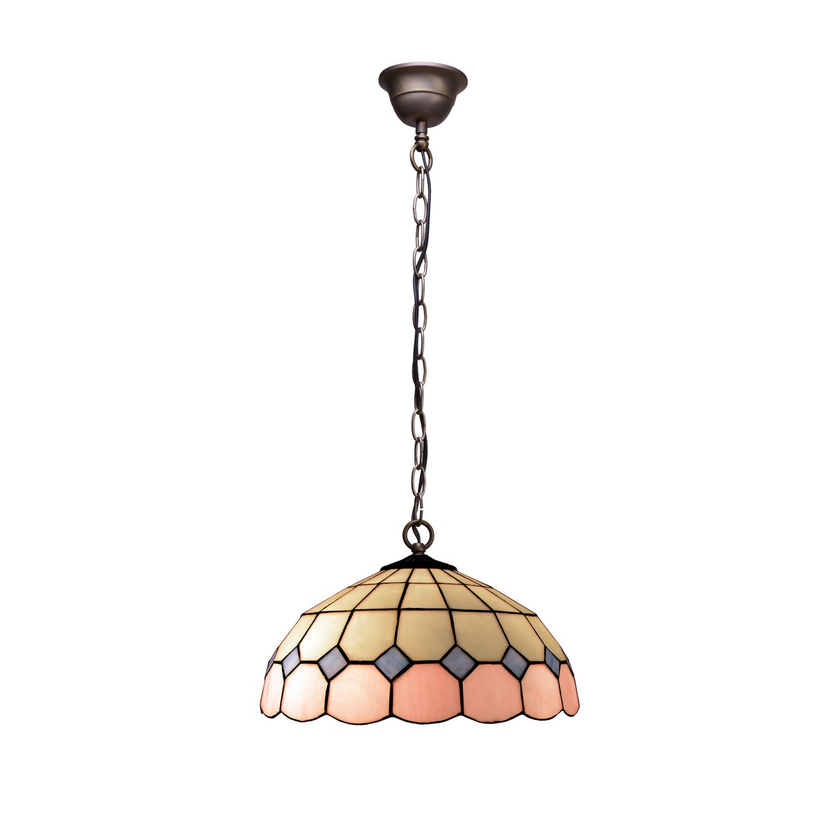 Tiffany függőlámpa 30 cm – Pink, rózsaszín