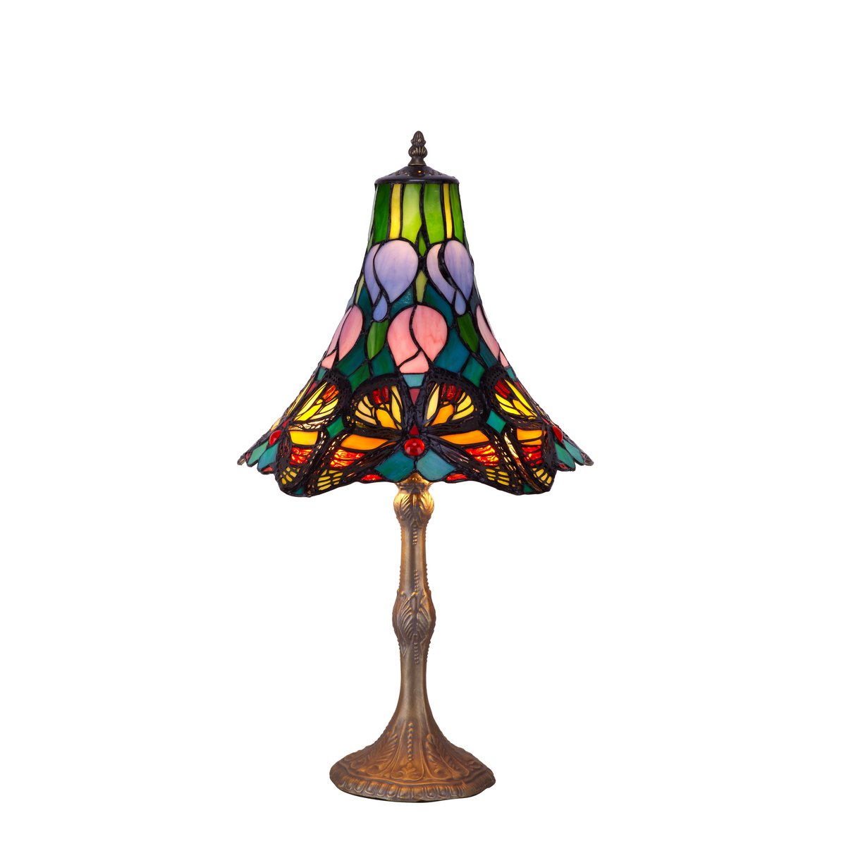 Tiffany asztali lámpa 35 cm – Butterfly, pillangó, többszínű