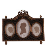 Vintage képkeret 9 × 13 cm – kollázs, ovális, fekete