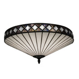 Tiffany mennyezeti lámpa 45 cm – Illumina, fehér