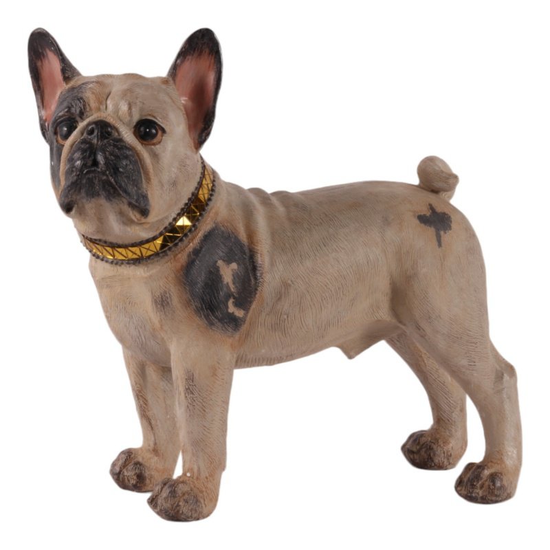 Dekor figura francia bulldog 32 cm – bézs