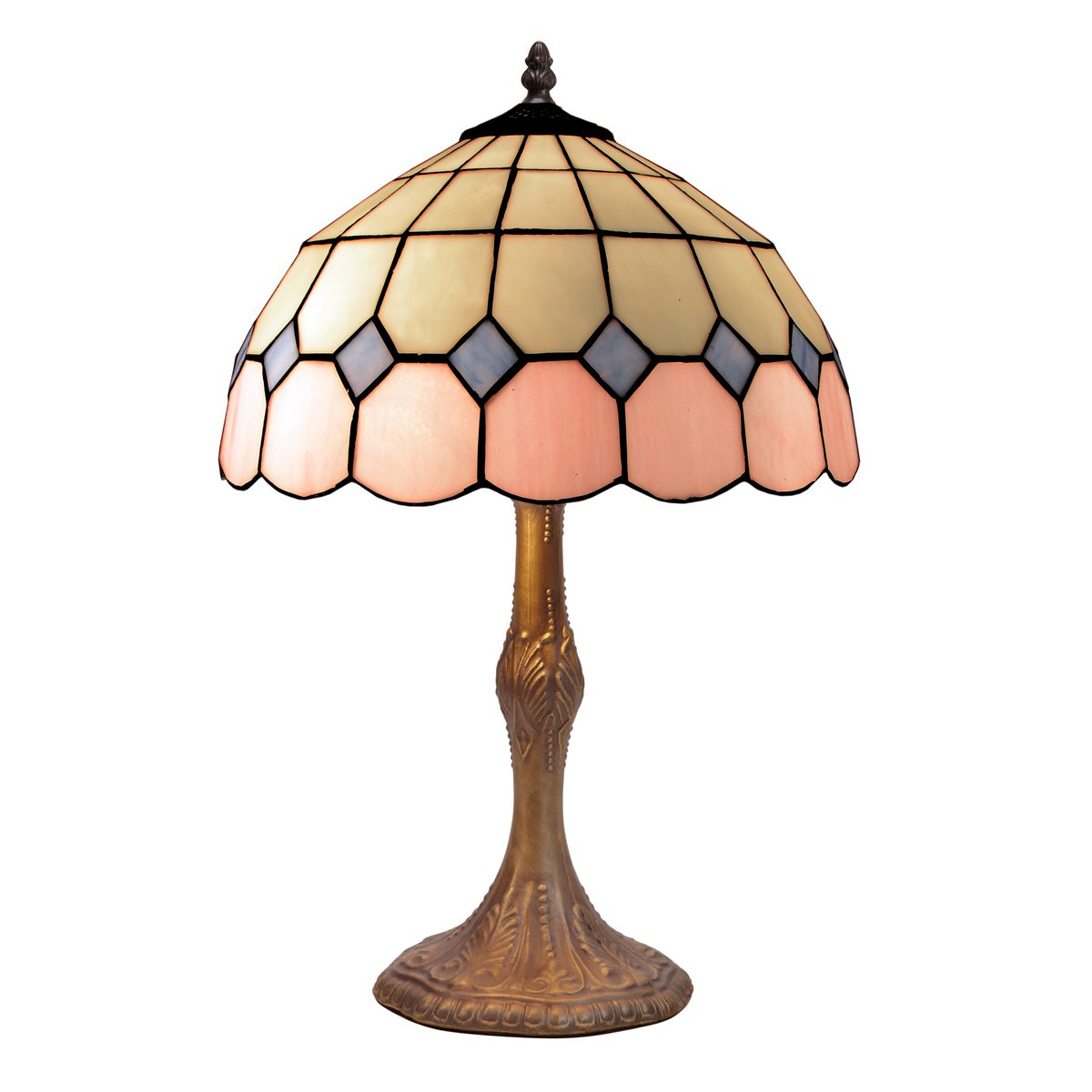Tiffany asztali lámpa 30 cm – Pink, rózsaszín