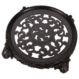 Kerek dekor tálca 29 cm – fekete