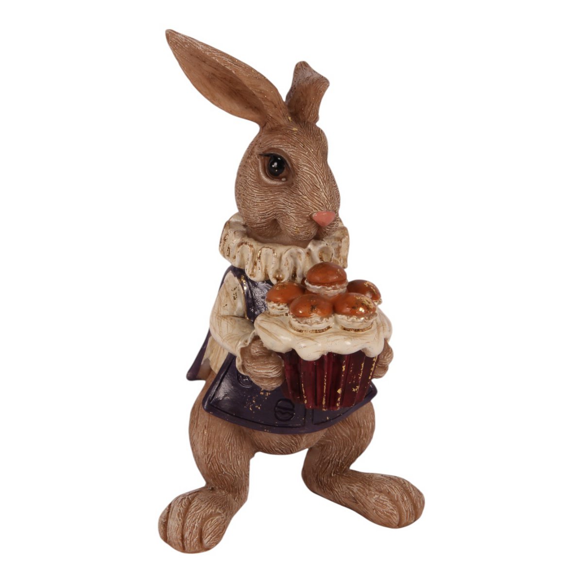 Barokk dekor figura nyúl 14 cm