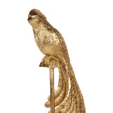 Dekor figura madár figura állványon 49 cm – arany