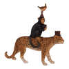 Dekor figura leopárd és társai 22 cm