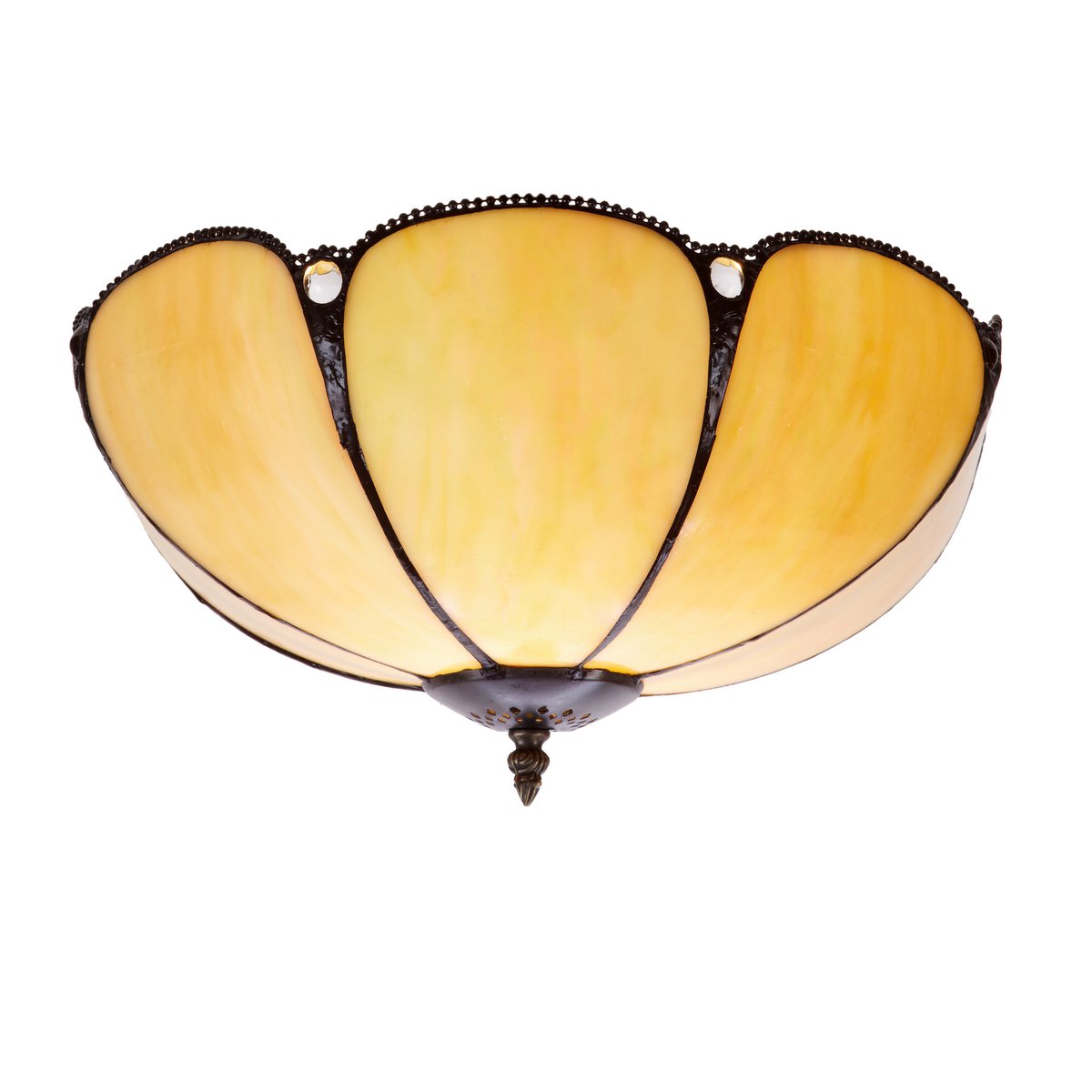 Tiffany mennyezeti lámpa 45 cm – Virginia, bézs