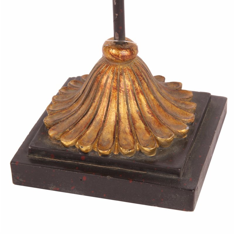 Dekor maszk állványon 28 cm – arany-fekete
