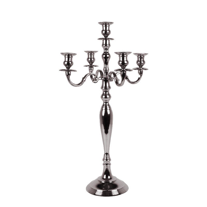 Vintage gyertyatartó 80 cm – 5 ágú, ezüst