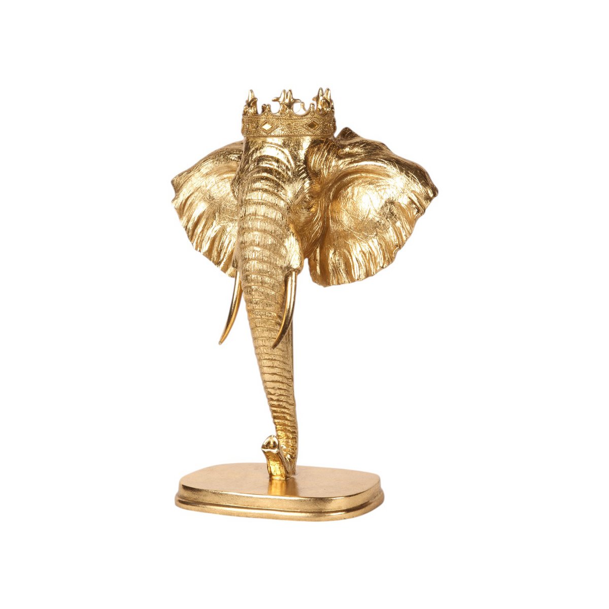 Dekor figura elefánt figura állványon 37,5 cm – arany