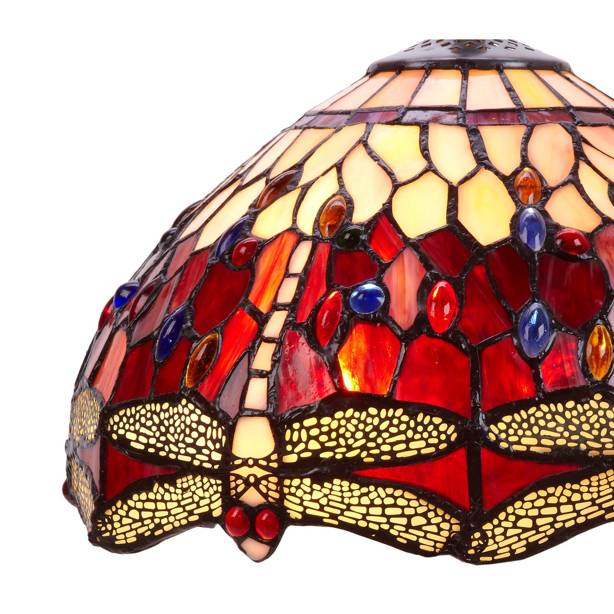Tiffany függőlámpa 30 cm – Belle Rouge, Garnet