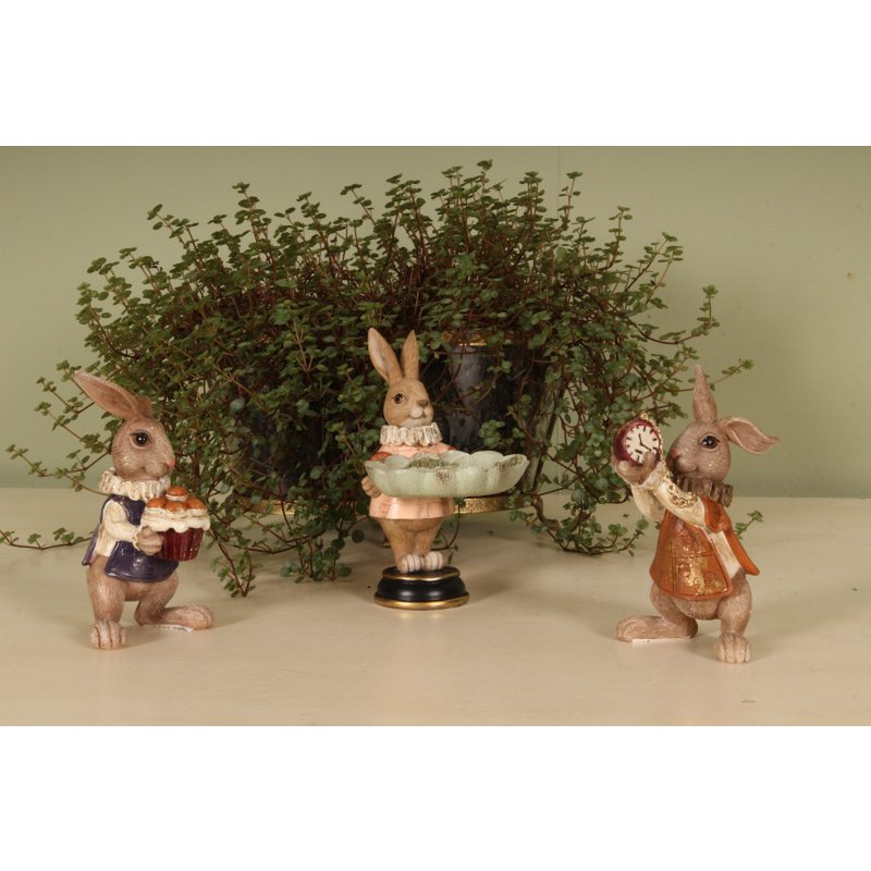 Barokk dekor figura nyúl 13 cm