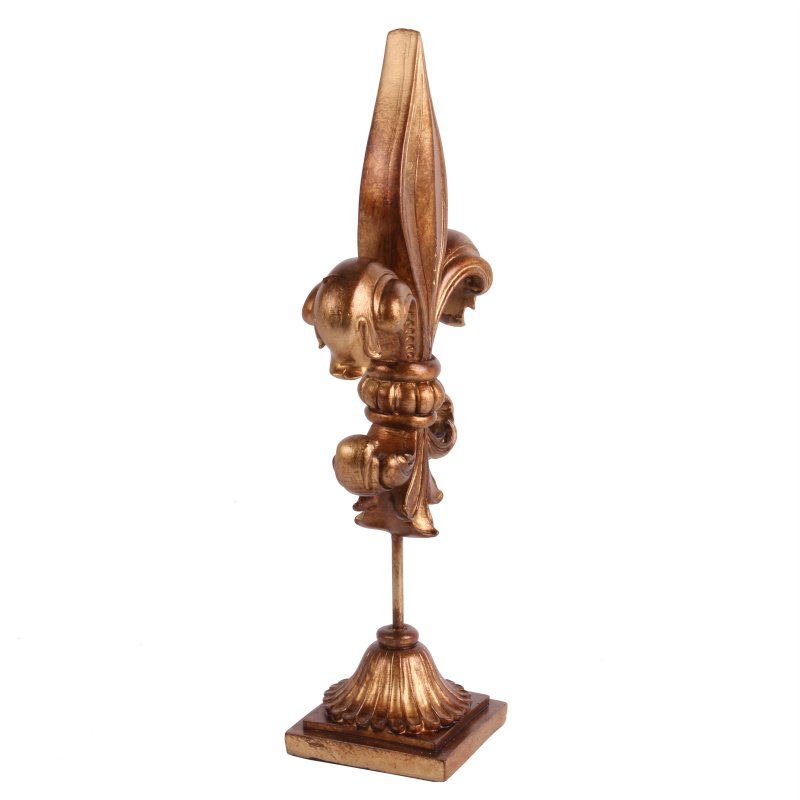 Dekor figura liliom motívum állványon 38 cm – arany
