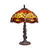 Tiffany asztali lámpa 40 cm – Belle Amber, borostyán