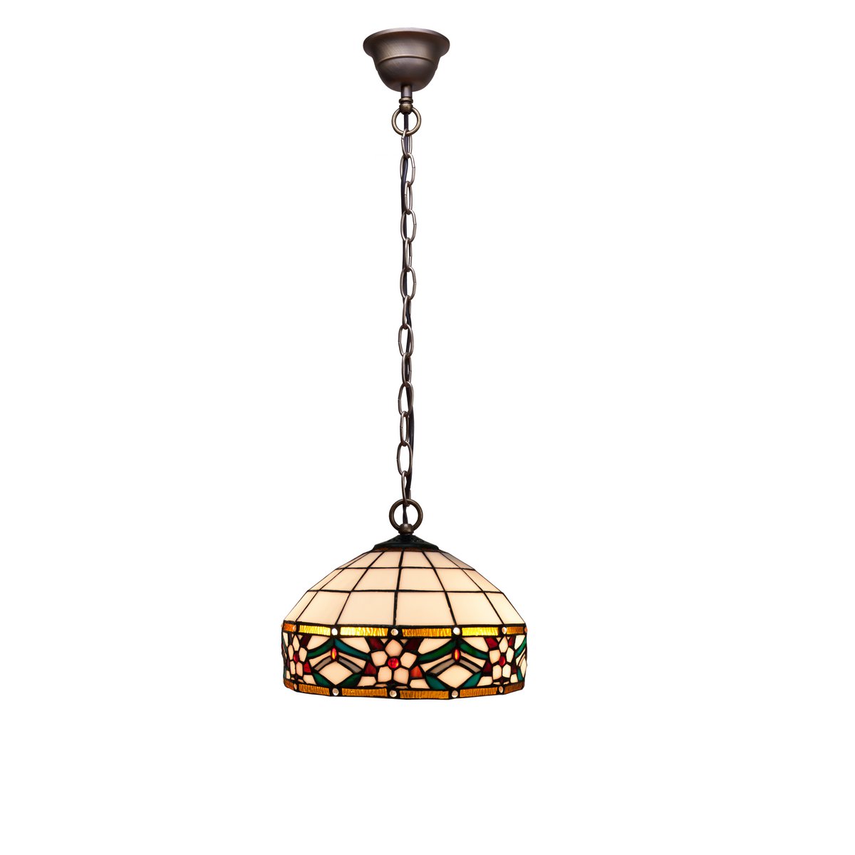 Tiffany függőlámpa 30 cm – Museum, többszínű