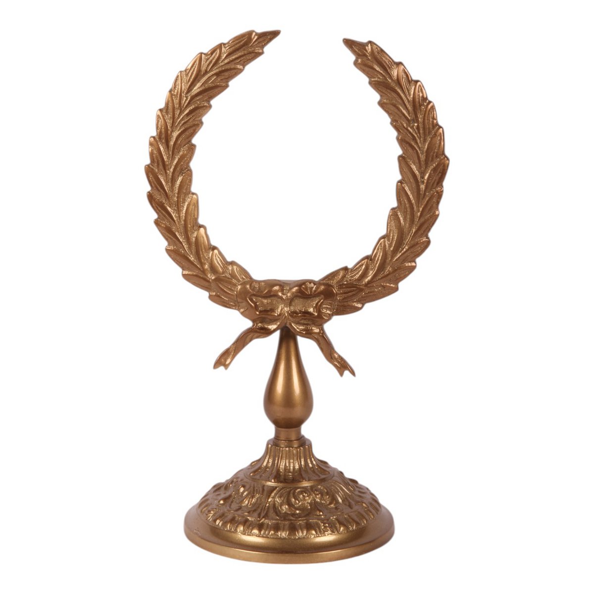 Babérkoszorú talapzaton, közepes 28 cm – arany