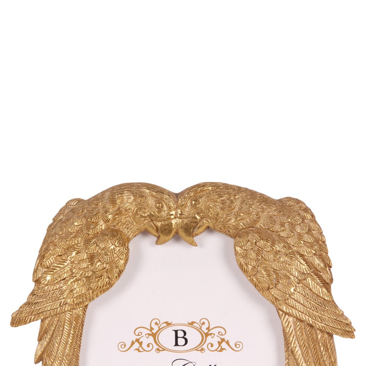 Vintage képkeret 13 × 18 cm – madaras, arany