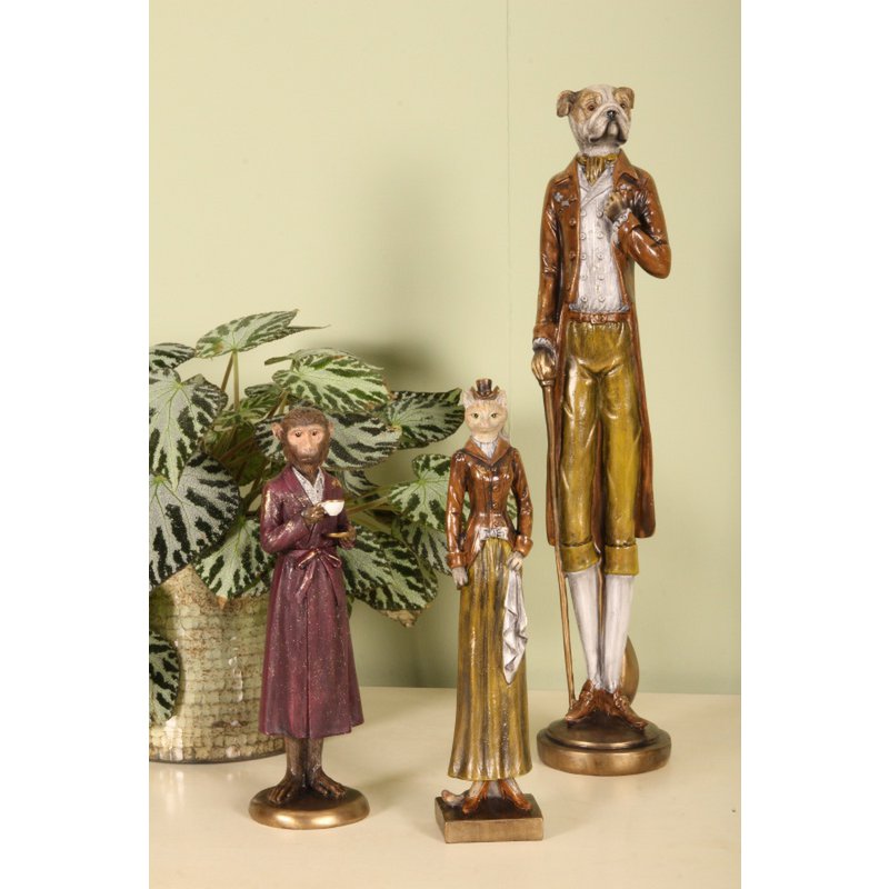 Barokk dekor figura macska 29 cm