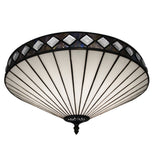 Tiffany mennyezeti lámpa 45 cm – Illumina, fehér