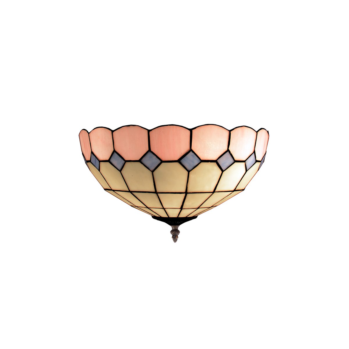 Tiffany mennyezeti lámpa 40 cm – Pink, rózsaszín