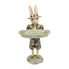Dekor figura nyúl tálcával 27,5 cm – zöld