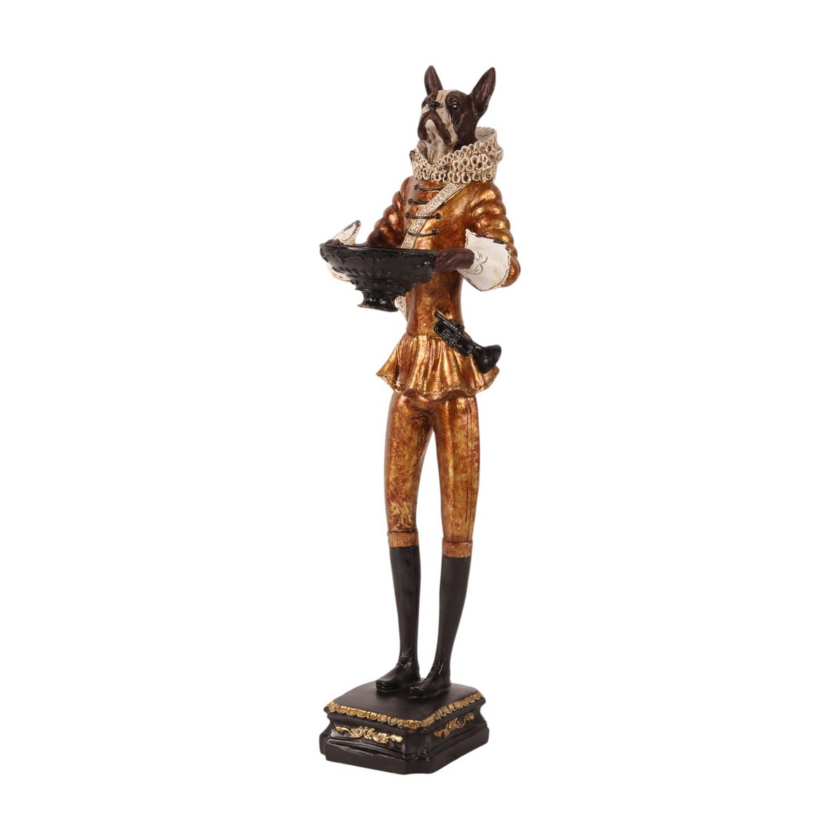 Dekor figura álló kutya 18 cm – arany