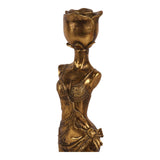 Vintage gyertyatartó 40,5 cm – nőalakos, arany