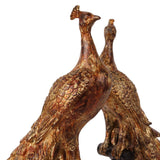 Dekor figura páva talapzaton 40 cm – arany