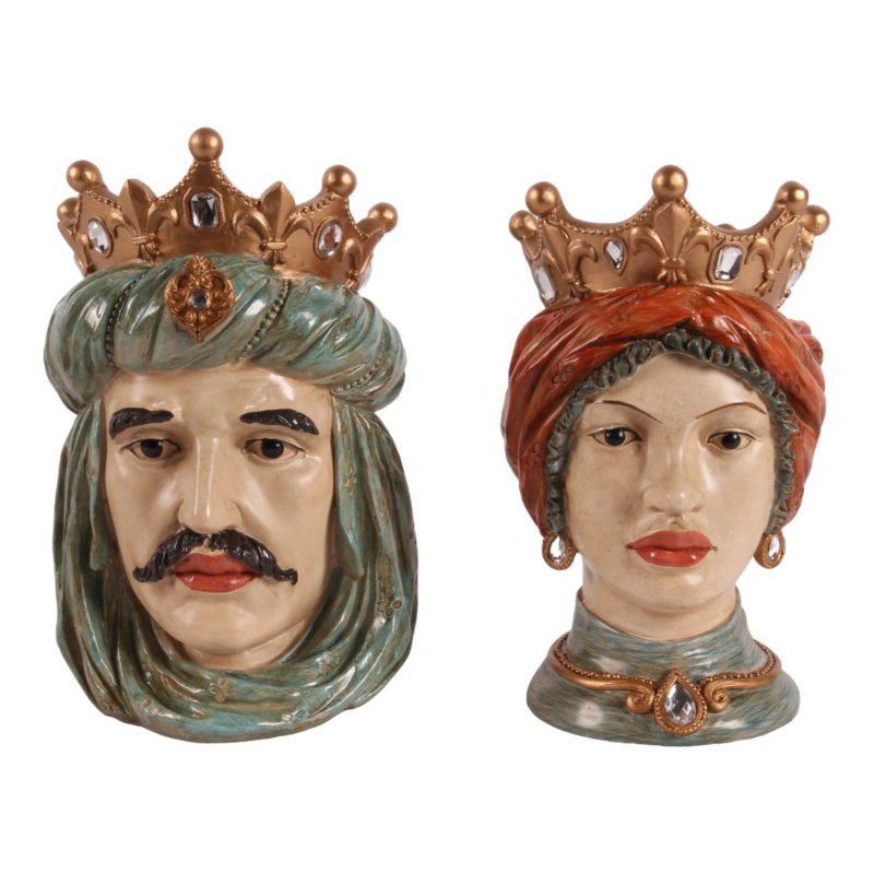 Dekor figura mór fej 25 cm – zöld
