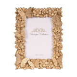 Vintage képkeret 10 × 15 cm – virágos, arany